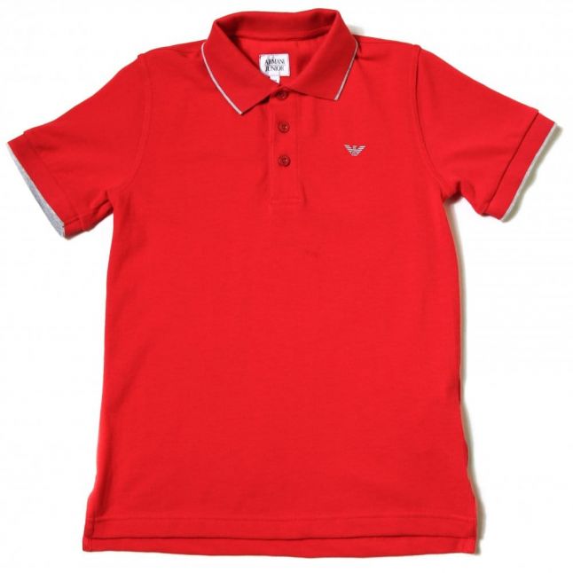 Boys Red Tipped S/s Polo Shirt (10yr+)