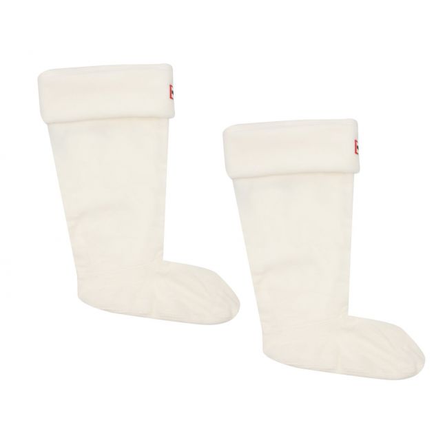 Womens Hunter White Tall Fleece Welly Socks