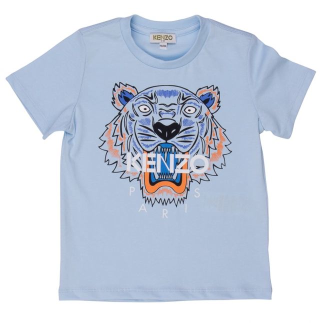 Boys Light Blue Tiger 5 S/s Tee Shirt