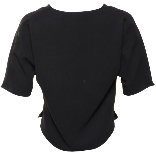 Womens Black Arrow Crepe Wrapover Top 39756 by French Connection from Hurleys