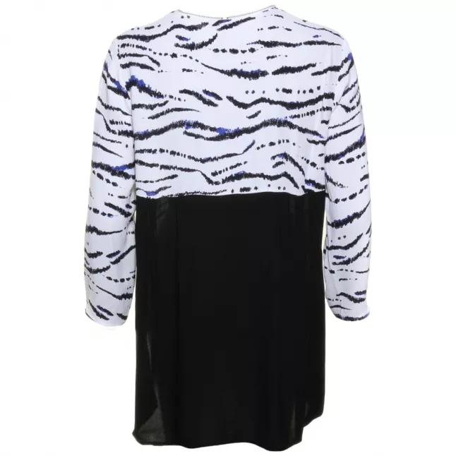 Womens Summer White Multi Tapir Wave Crepe Shirt