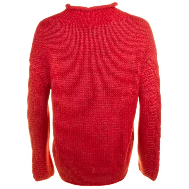 Lifestyle Womens Rich Coral Melilot Knitted Jumper