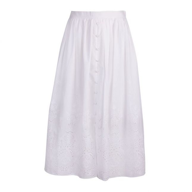 Womens White Greycie Full Midi Skirt