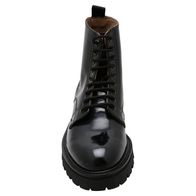 Womens Black Mascy Leather Chunky Boots