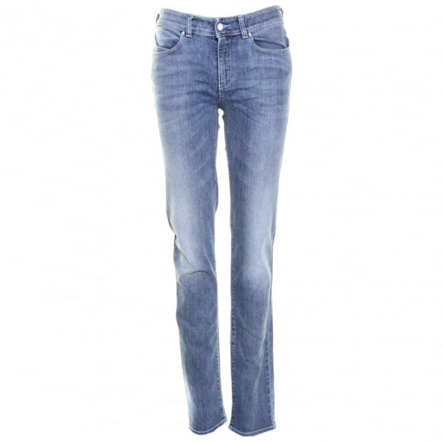 Womens Blue Wash J18 High Rise Slim Fit Jeans