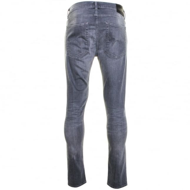 Mens 11.5oz F8DT Grey Dark Trip Wash ED-85 Slim Tapered Low Crotch Jeans