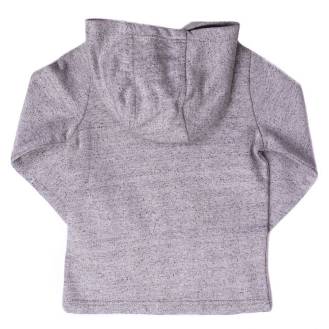 Girls Grey Logo Hooded Zip Sweat Top