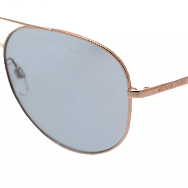 Womens Rose Gold & Teal Kendall Sunglasses