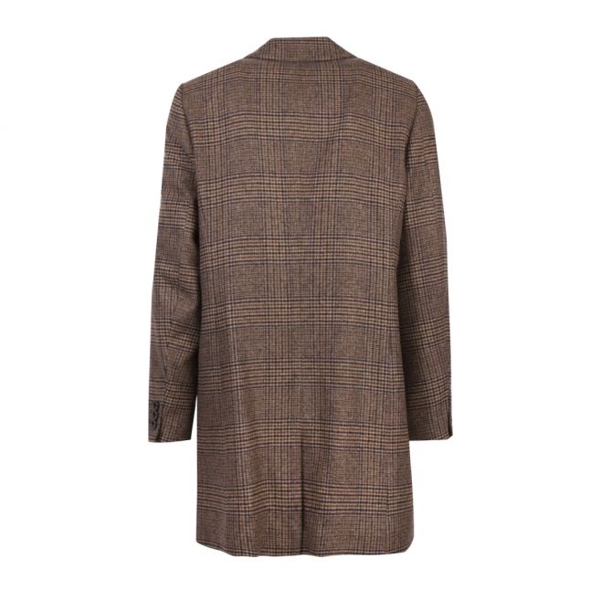 Mens Brown Rhyl Heritage Check Tailored Coat