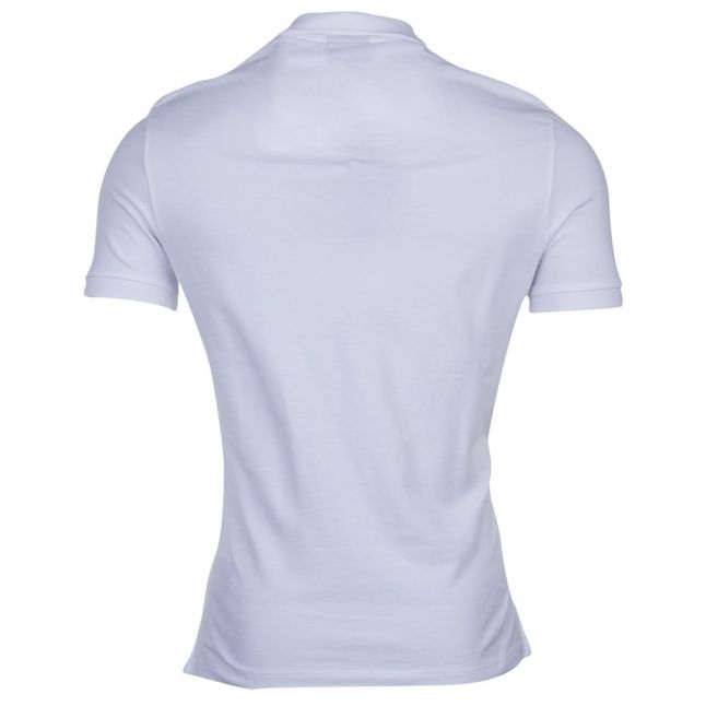 Mens White Chest Logo Regular Fit S/s Polo Shirt