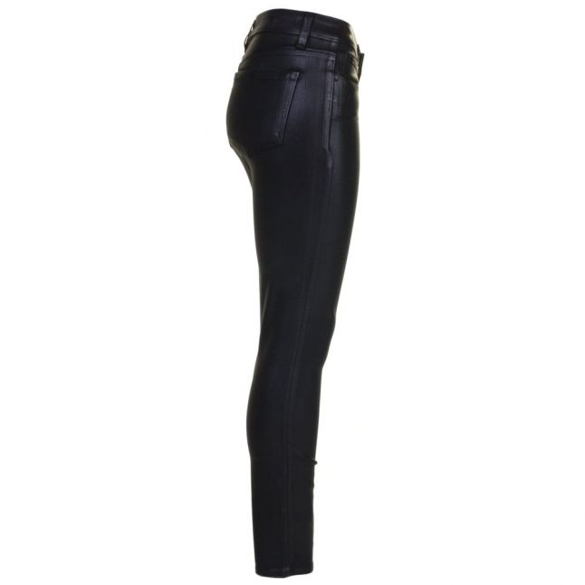 Paige Womens Black Fog Luxe Wash Hoxton Ankle Length Coated Jeans