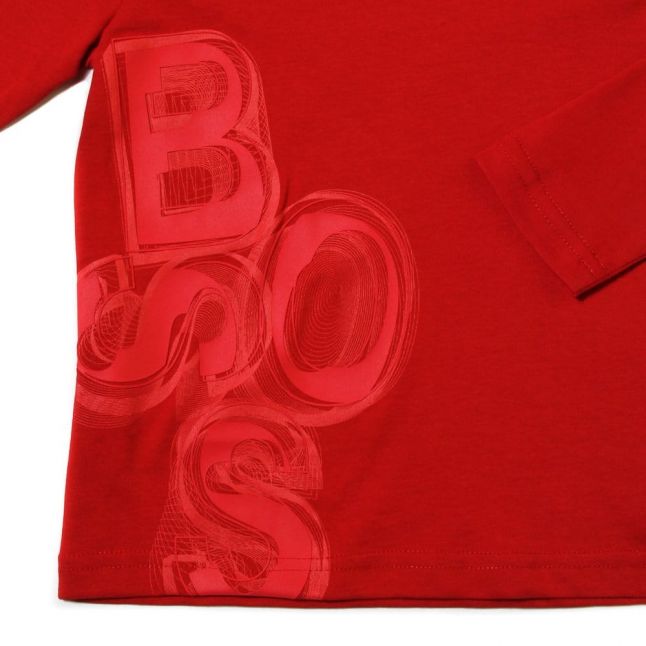 Boys Red Logo L/s Tee Shirt