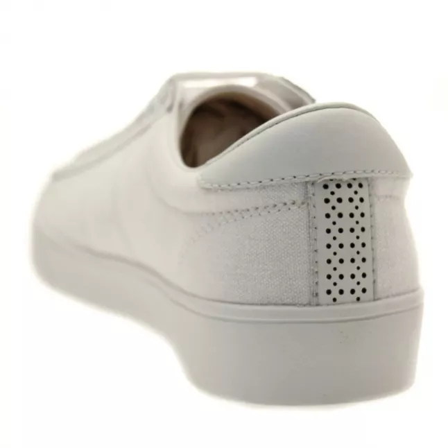 Mens White Spencer Canvas Trainers