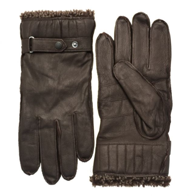 Mens Brown Tindale Leather Gloves