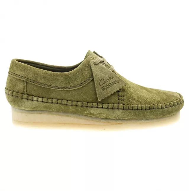 Mens Forest Green Suede Weaver Shoes