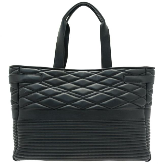 Womens Black Quilted Shopper Bag