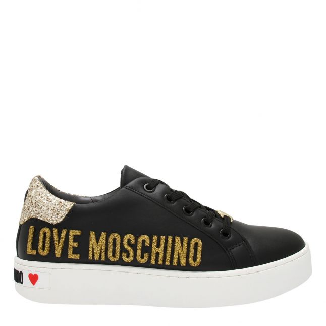 Love Moschino Womens Black/Gold Glitter 