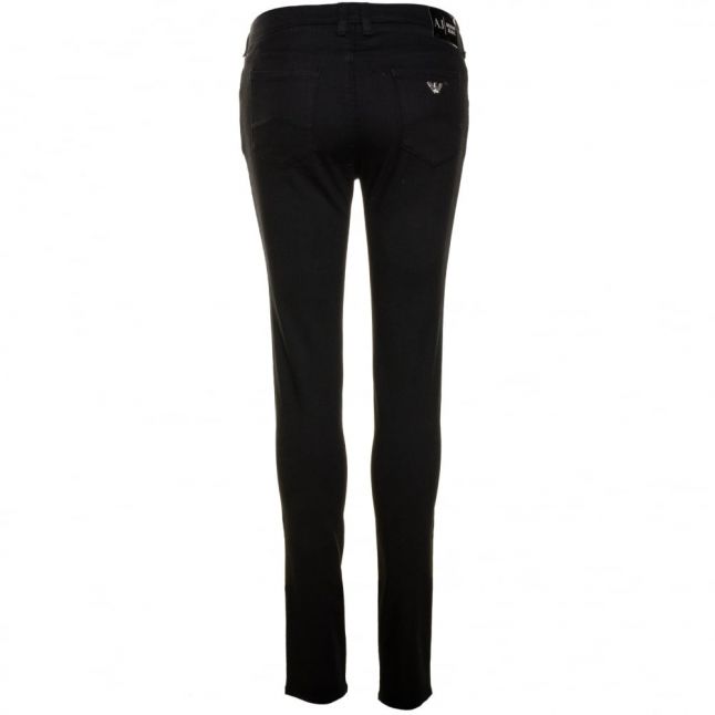 Womens Black Wash J28 Mid Rise Skinny Jeans