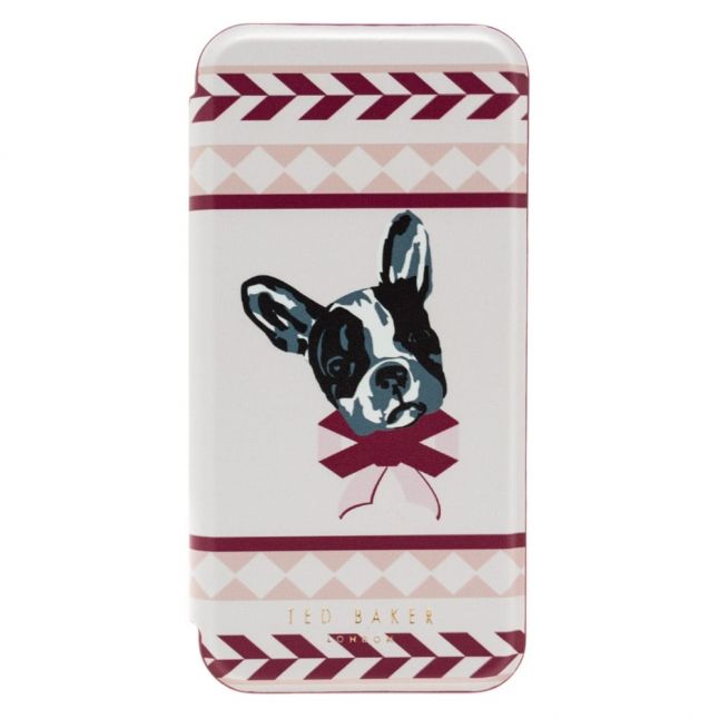 Womens Dusky Pink Mertual Cotton Dog iPhone 6/6S/7 Mirror Flip Case