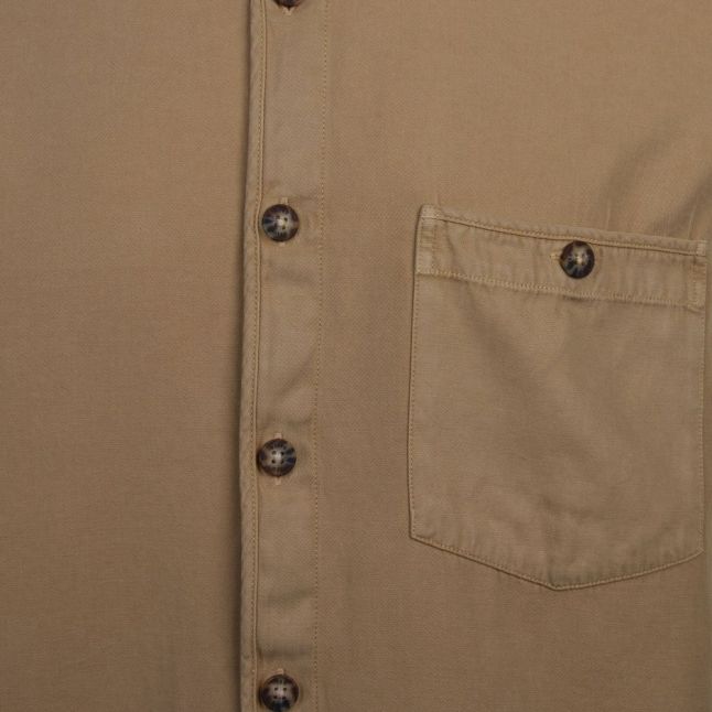 Mens Beige Brewin Relaxed Fit L/s Overshirt