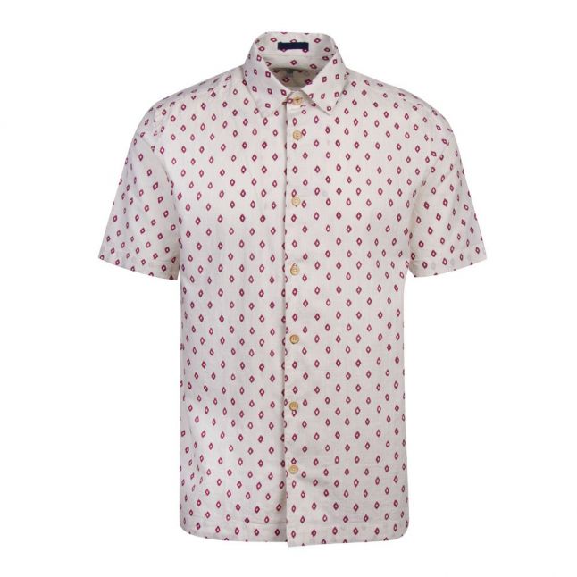 Mens White Ginton Diamond Geo S/s Shirt 89429 by Ted Baker from Hurleys
