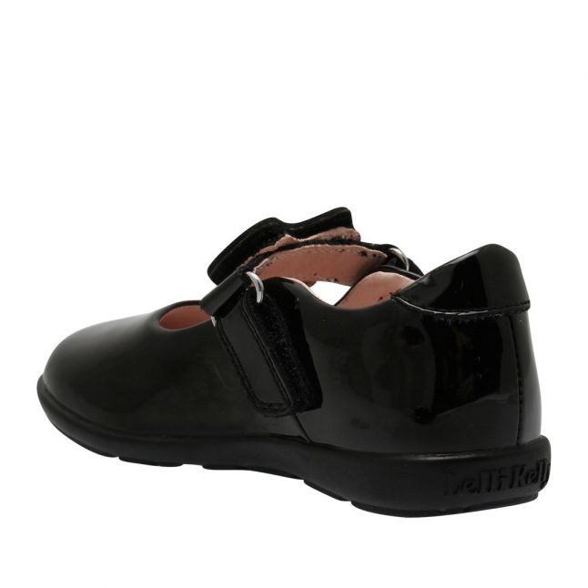 Girls Black Patent Colourissima Bow G Fit Shoes