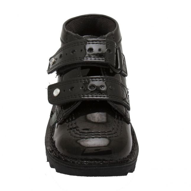 Infant Black Patent Kick Hi Heart Shoes (5-12)