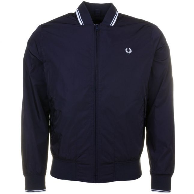 Mens Navy Twin Tipped Bomber Jacket