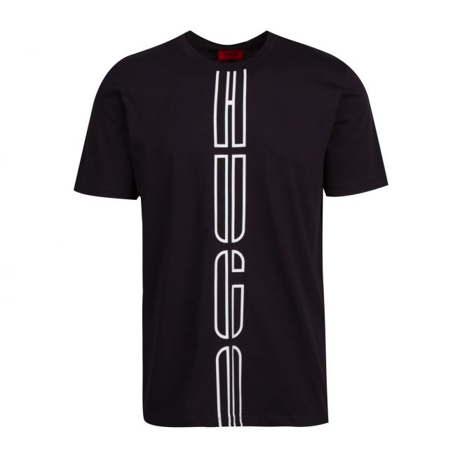 HUGO Mens Black Darlon203 Logo S/s T Shirt