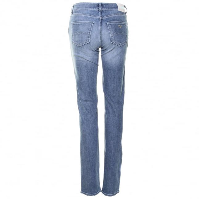Womens Blue Wash J18 High Rise Slim Fit Jeans