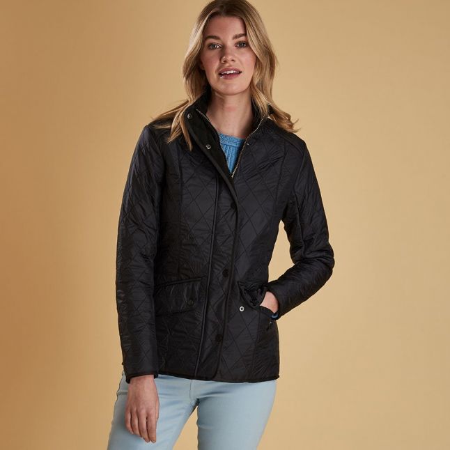 Womens Black Cavalry Polarquilt Jacket 75263 by Barbour from Hurleys