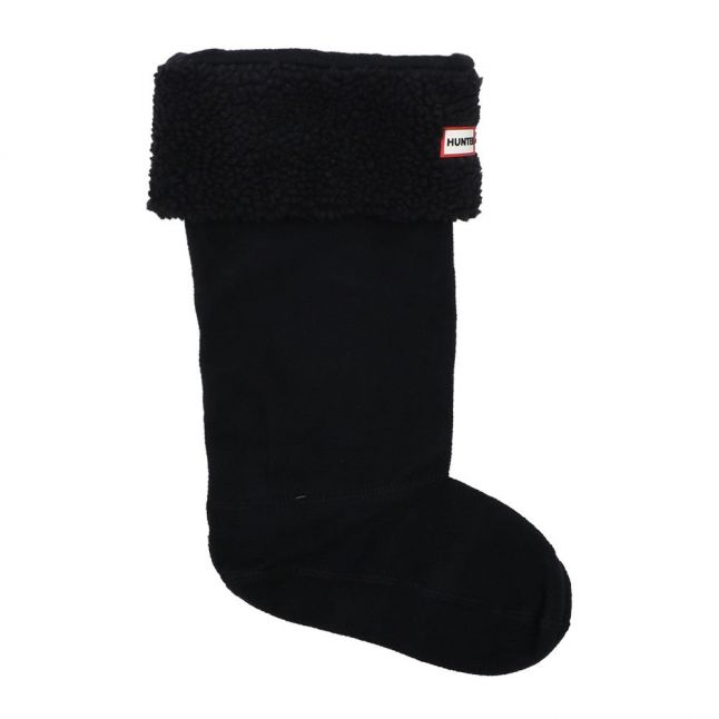 Womens Black Sheepy Fleece Tall Socks