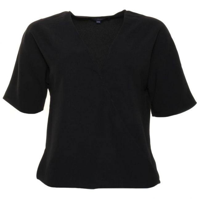 Womens Black Arrow Crepe Wrapover Top 39754 by French Connection from Hurleys