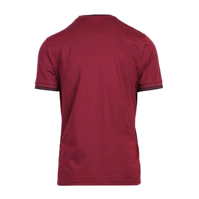 Mens Aubergine Twin Tipped S/s T Shirt