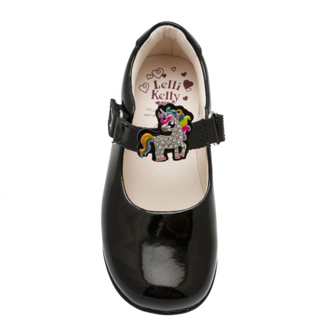 Black Patent Bonnie Unicorn G Fit Shoes (26-35)