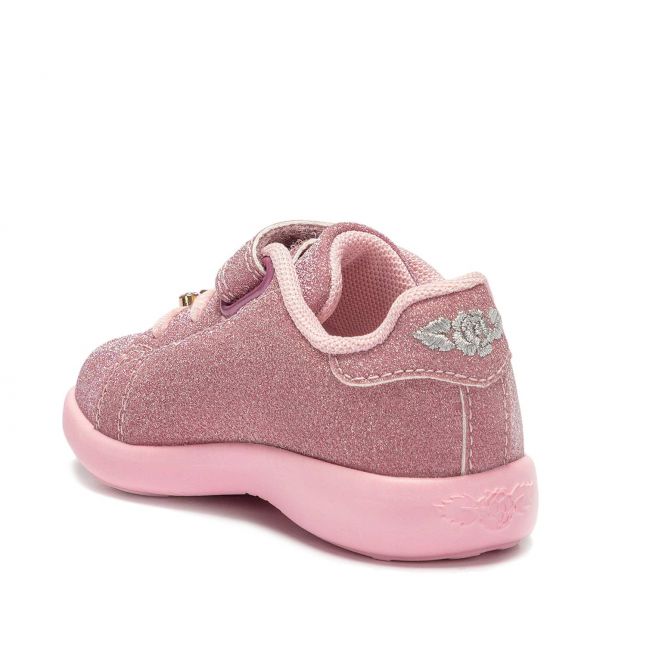 Baby Pink Glitter Sarah Teddy Trainers (20-25)