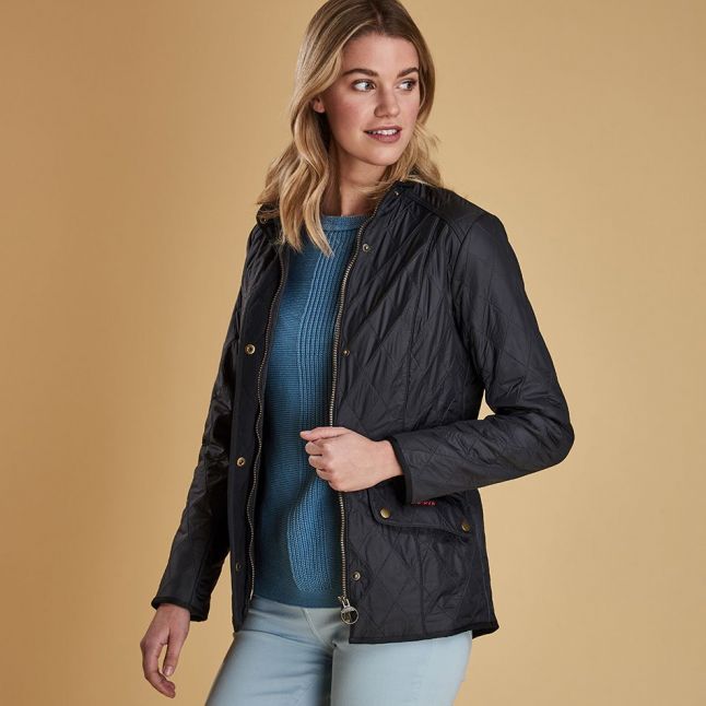 Womens Navy Cavalry Polarquilt Jacket 75267 by Barbour from Hurleys