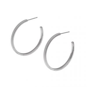 Olivia Burton Earrings Womens Silver Classic Linear Hoops