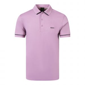Mens Pink Paule Tipped Slim S/s Polo