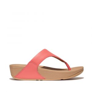 FitFlops Sandals Womens Rosy Coral Lulu Leather Toe-Post