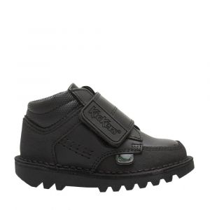 Kickers School Shoes Infant Black Kick Mid Scuff (5-12)