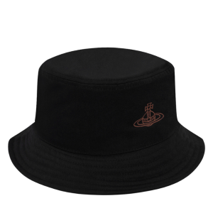 Vivienne Westwood Bucket Hat Mens Black Brushed Cotton Bucket Hat