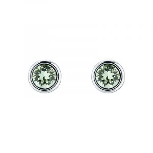 Womens Silver/Mint Crystal Sinaa Crystal Stud Earrings