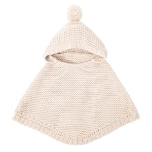 Katie Loxton Hat Girls Eggshell Knitted Baby Poncho