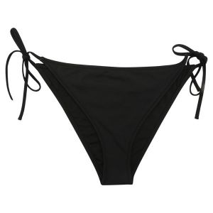 Womens Black Side Tie Cheeky Bikini Briefs