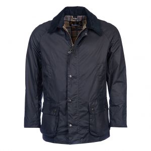 Barbour Jacket Mens Navy Ashby Waxed