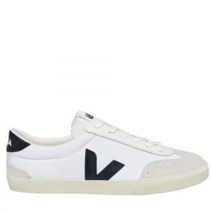 Veja Trainers Mens White/Black Volley Canvas Trainers 