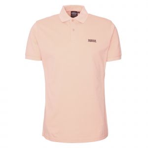 Barbour International Polo Shirt Mens Peach Nectar Tourer Pique S/s Polo Shirt 