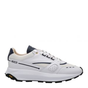 Mens White The Racer Leather Trainers