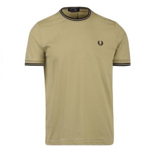Mens Sage Green Twin Tipped S/s T Shirt